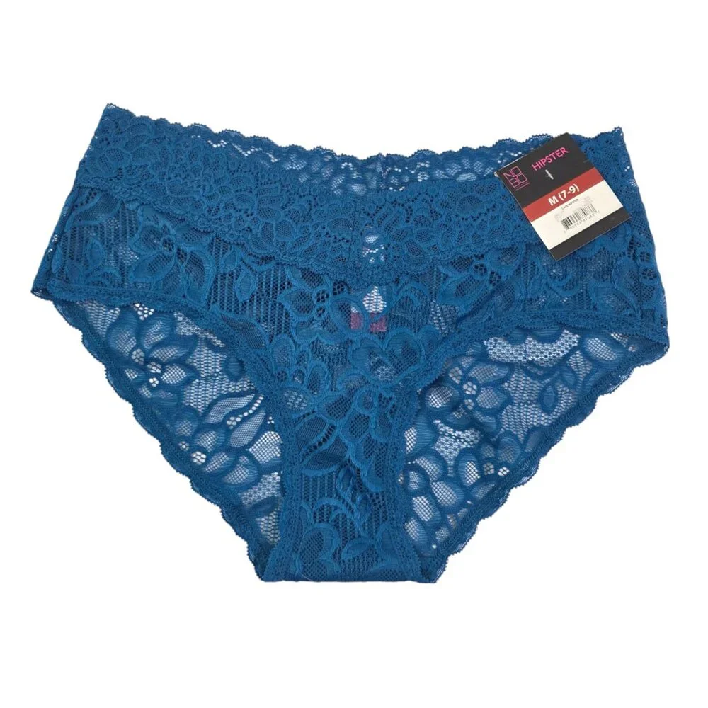 No Boundaries NOBO Lace Hipster 4-Pack Multi-Color Panties – Size M (7-9) NWT